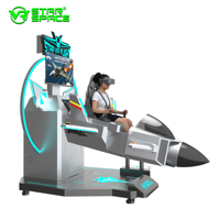 Emocionante Máquina de Juego Simulador de Vuelo de Avión VR con Tiros y Montaña Rusa 9D, Atractiva para Centros Comerciales y Parques de Aventuras