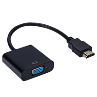 Konverter HDTV Berlapis Emas ke Adaptor VGA Dengan Audio, Adaptor HDTV ke VGA