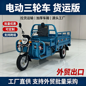 รถสามล้อไฟฟ้าสีน้ำเงิน สำหรับขนส่งสินค้าแบบเปิดท้าย - Product Image 5