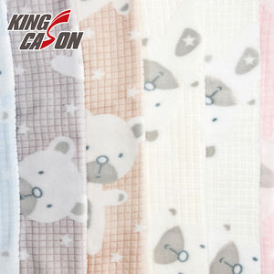 Kingcason fábrica china 100% poliéster cómodo tallado de doble cara impresión franela tela polar para manta Carments - Product Image 5