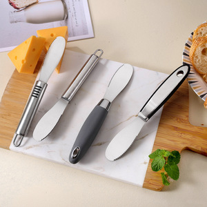 Couteau à fromage en acier inoxydable, outil de cuisine multifonction pour le fromage et le pain - Product Image 2