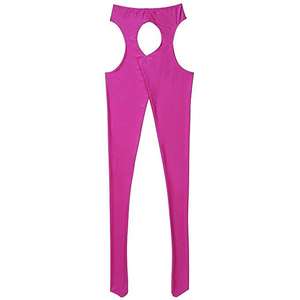 <span class=keywords><strong>Medias</strong></span> largas opacas OEM para <span class=keywords><strong>mujer</strong></span> con abertura en la entrepierna, pantimedias con tirantes, transpirables, antibacterianas, elásticas y delgadas para baile. - Product Image 6