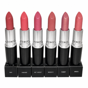 Velvet Matte <b>Lipstick</b> High Pigment Buildable Lip Color Non-crack Long Wear Transfer Resistant Classic Black Silver Tube Lip Cosm - Product Image 3