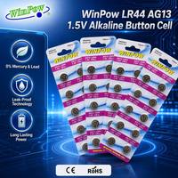 Pile bouton alcaline industrielle LR44 étanche 1,5 V - Prise en charge de l'emballage OEM, délai de livraison rapide pour les commandes de millions de unités