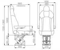Chaise de Pilote Imperméable en Cuir de Yacht Résistant à l'Usure
