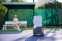 Machine de lancement de balles de tennis professionnelle Tenniix avec entraînement vocal par IA, portable, pour l'entraînement au tir
