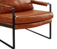 Ziye — chaise acrylique moderne en cuir, mobilier de salon à cadre métallique, mobilier de maison, moderne