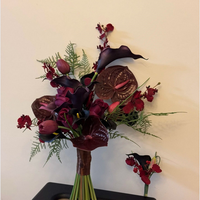 C727 Fleur de mariage Touche réelle Latex Tulipe Calla Lily Bouquet de fleurs artificielles Photographie de mariage Bouquet de mariée