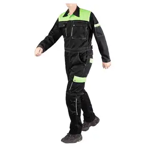 Heavy Duty Vintage Work Clothing Coverall Color Contrast Overall Electrician Repairmen Durable Uniforms Reflective Coverall