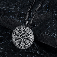 Collier pendentif boussole Viking Vegvisir en acier inoxydable 316L pour homme, talisman runique nordique, bijoux ton argent antique