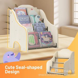 Wooden Greeting Card Display Rack 3 Tier <b>Desktop</b> <b>Shelf</b> For Cards And Books Natural Wood Color - Product Image 5