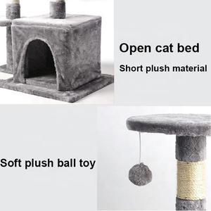 Torre <span class=keywords><strong>para</strong></span> Gatos de Cuatro Niveles con Postes de Sisal <span class=keywords><strong>para</strong></span> Rascar y Condo <span class=keywords><strong>para</strong></span> Gatos de Interior - Product Image 4