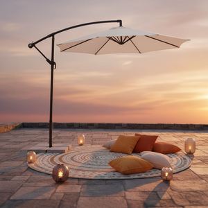 10ft Quality Stainless Steel Polyester Waterproof Modern LED Cantilever Offset Outdoor <b>Patio</b> <b>Umbrella</b> for Courtyard & Park - Product Image 6