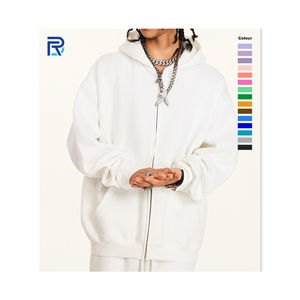 Factory Kids Clothing <span class=keywords><strong>Stores</strong></span> Logotipo personalizado 345G Sudadera con capucha con cremallera ponderada 13 colores Ropa para niños de rizo francés suelta de gran tamaño - Product Image 1