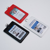 Porte-badge en cuir coloré Bestom OEM ODM, accessoire de construction durable pour badges nominatifs en gros