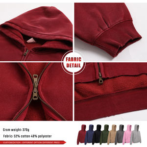 Sweat à capuche zippé en molleton 370g coupe boxy, style vintage délavé, motif batik, pour homme, idéal pour l'hiver - Product Image 6