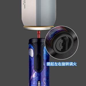 Baicheng Windproof Direct Fire Torch Lighter Refillable Butane Portable Outdoor <b>Camping</b> Use American Style Starry Sky Blue - Product Image 5