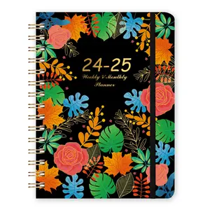 Caderno personalizado de capa dura para livros, diário, agenda, 160 g/m2 em cores, organizador semanal, diário, planejador mensal