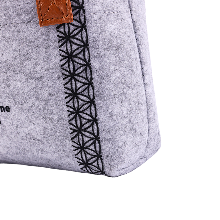 Wholesale Custom Logo Ladies Handbag Extra Large Felt Carry Shopping Tote Bag Leather Handle Fashionable Canvas Featuring Letter