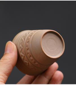 Mini ensemble tasse et soucoupe en porcelaine fine, style rétro classique, avec gravure en relief arabe, pour festivals islamiques, idéal pour le cappuccino, sans BPA - Product Image 4