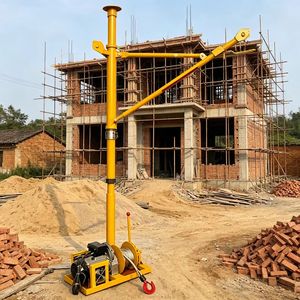Grúa elevadora portátil de 220V para interiores, de columna simple o doble, de suelo a techo, con soporte para cabrestante eléctrico - Product Image 2