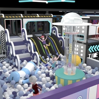 Maßgefertigte Kommerzielle Indoor-Spielplatzausrüstung Softplay-Bereich Rutsche Bällebad Kletternetz-Design für Einkaufszentrum FEC-Projekt
