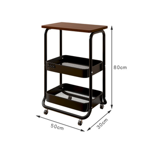 घरेलू मोबाइल भंडारण ट्रॉली रसोई मंजिल की भंडारण अलमारियाँ बहुमंजिला बेडरूम वाली बेडसाइड स्नैक भंडारण अलमारियों - Product Image 6