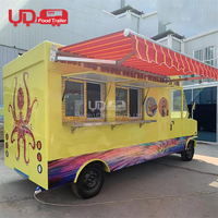 Großhandel Fast Food Vending Truck Tintenfisch Meeres früchte Food Truck Grill Holzkohle grill Van Mobile Food Van Zum Verkauf