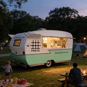 Popular Style Food Cart Vintage Mobile Kitchen Catering Trailer Coffee - Product Image 1