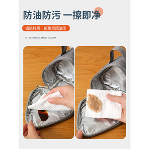 Kungou Insulated Rice Ball Bag Triangular Portable Lunch Box For Kids Outdoor Use - Product Image 2