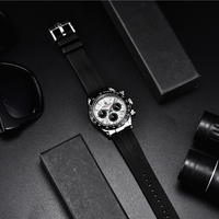 Jam Tangan Pagani Design 1664 Baru Kaca Safir Fashion Tahan Air 100M Kronograf Jam Tangan Quartz Pria VK63 Jam Tangan Quartz