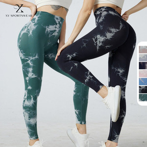 XIANGYU Pantalones Para Gimnasio Leggins <strong>Palestra</strong> Women Fitness Donna Tie Dye High Waist Seamless Leggings Gym for Women - Product Image 2