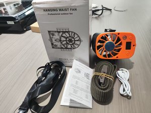 Ventilateur de cou à sept vitesses, mains libres, à clipser sur la taille, rechargeable 20000 mAh, pour sports de plein air - Product Image 6