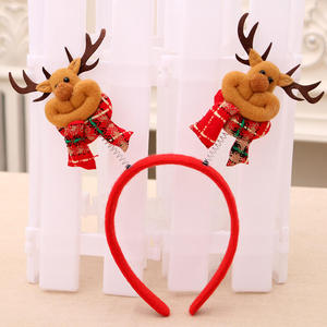 Magnifique Bandeau Lumineux LED de Noël avec Père Noël, Renne et Ours, Double Tête, Décoration de Noël Rouge pour le Nouvel An - Product Image 5