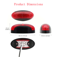 Offre Spéciale de position latérale LED ronde 12V 24V pour camions or jaune rouge nouvel état