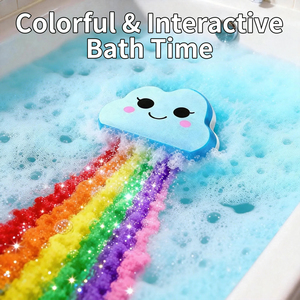 OEM カラフルクラウドバブルバスフィジーセット カスタムキッズレインボーキュートボックス ヴィーガンオーガニック卸売ベビーバスボムキット - Product Image 5