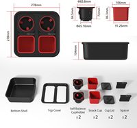 Drinks & Snacks Sofa Buddy avec accoudoir, télécommande TV, rangement et organisateur pour salons, camping-car et voitures