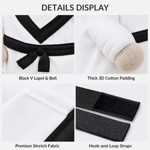 Costume d'Halloween pour chien, style <span class=keywords><strong>karaté</strong></span>, arts martiaux, ceinture noire de Taekwondo, Kimono blanc, tenue amusante pour animaux de compagnie, pour chiens et chats - Product Image 3