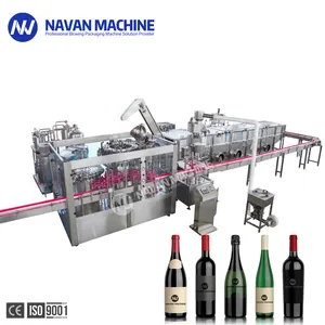 Máquina automática de engarrafamento de vinho de uva vermelha para garrafas de vidro 750ml