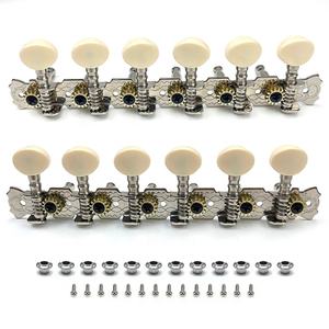 Accordeurs chromés 6L6R pour guitare acoustique à <span class=keywords><strong>12</strong></span> <span class=keywords><strong>cordes</strong></span>, chevilles d'accordage pour mandoline, mécaniques à double trou - Product Image 1