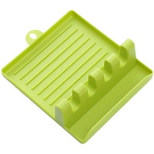 <b>Kitchen</b> Pot Lid Rack With Tray Square Oil Proof Countertop <b>Storage</b> For Spatula Spoon Utensils - Product Image 5