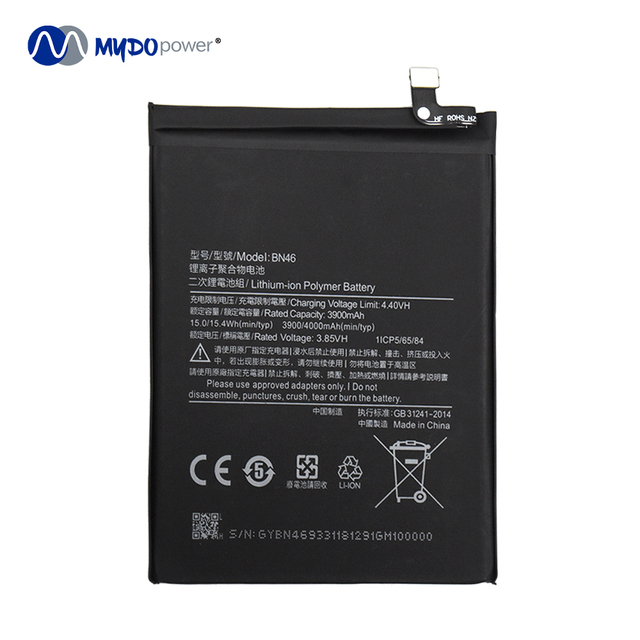 For Xiaomi Redmi Note 8 BN46 Digital Lithium Battery 4000mAh Capacity Cellphone Polymer Battery