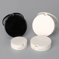 OMI Blanc et Noir Étui à poudre compact Blush vide rond personnalisé avec fond de teint miroir