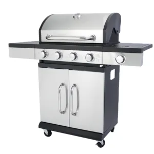 Groothandel Outdoor Bbq Teller Platte Plaat 7 Brander Gas Barbecue Grill Met Grill Top Draagbare Bakplaat Rvs Gas