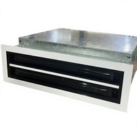 Diffuseur carré à fente pour plafond, style industriel moderne, en plastique et aluminium, isolation de surface pour entrepôt et salon