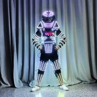 Lumière LED Haute qualité robot led costumes de robot lumière led tissu de danse avec boob vision nocturne tissu de danse lumière