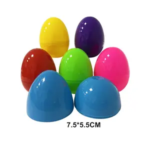 Barato colorido plástico abierto decoración del hogar caramelo cáscara de huevo de Pascua para niños juguete