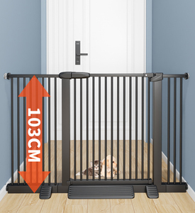 Pressure Mounted Baby <strong>Gates</strong> with Door for <strong>Stairs</strong> Dog Safety <strong>Gate</strong> for the House Wide Long Large Toddler <strong>Puppy</strong> 110-129cm Width - Product Image 4