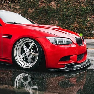 Pour Série 3 E92 M3 2005-2013, kit d'accessoires de pare-chocs avant en fibre de carbone style GT4, lèvre avant, pelle avant - Product Image 6