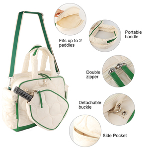 <span class=keywords><strong>Sac</strong></span> de <span class=keywords><strong>sport</strong></span> matelassé en nylon pour raquettes de badminton, pickleball et <span class=keywords><strong>tennis</strong></span> pour femmes - Product Image 2